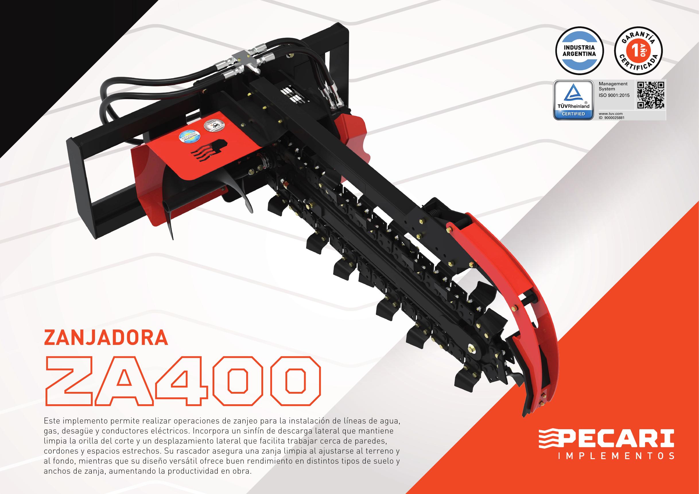 Zanjadora – ZA 400 - imagen 1